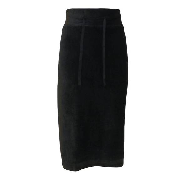 NEW DANIELLA FAYE women's velour sport skirt in black - Picture 1 of 3